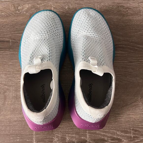 Allbirds Tree Dasher Relay Running Shoe Blizzard Thrive Teal Purple Womens Sz 5 - Picture 8 of 9
